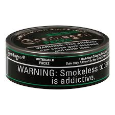 Copenhagen Packs Wintergreen Chewing Tobacco